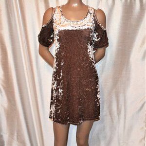 She + Sky Crushed Velvet Mini Dress Sz Small